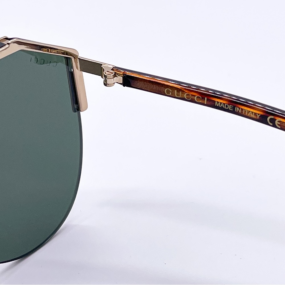 NEW GUCCI GG0584S 002 UNISEX SHIELD SUNGLASSES GUCCI GG0584S GREEN - Picture 9 of 11